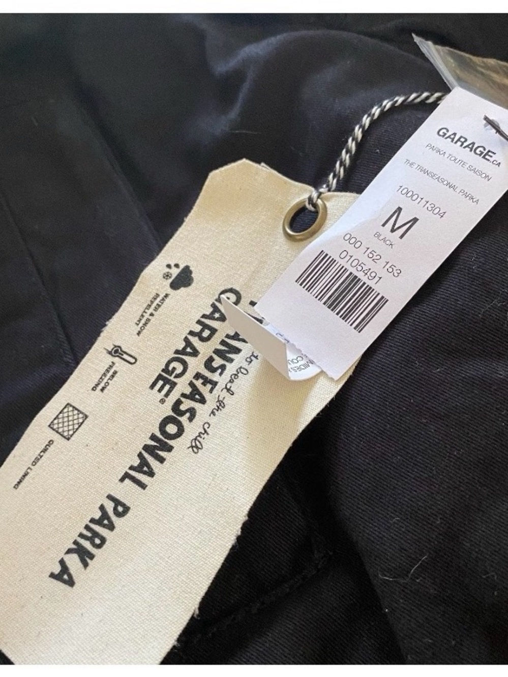 Garage Black Hooded Puffer Parka with Faux-Fur Trim - Picture 3 of 4